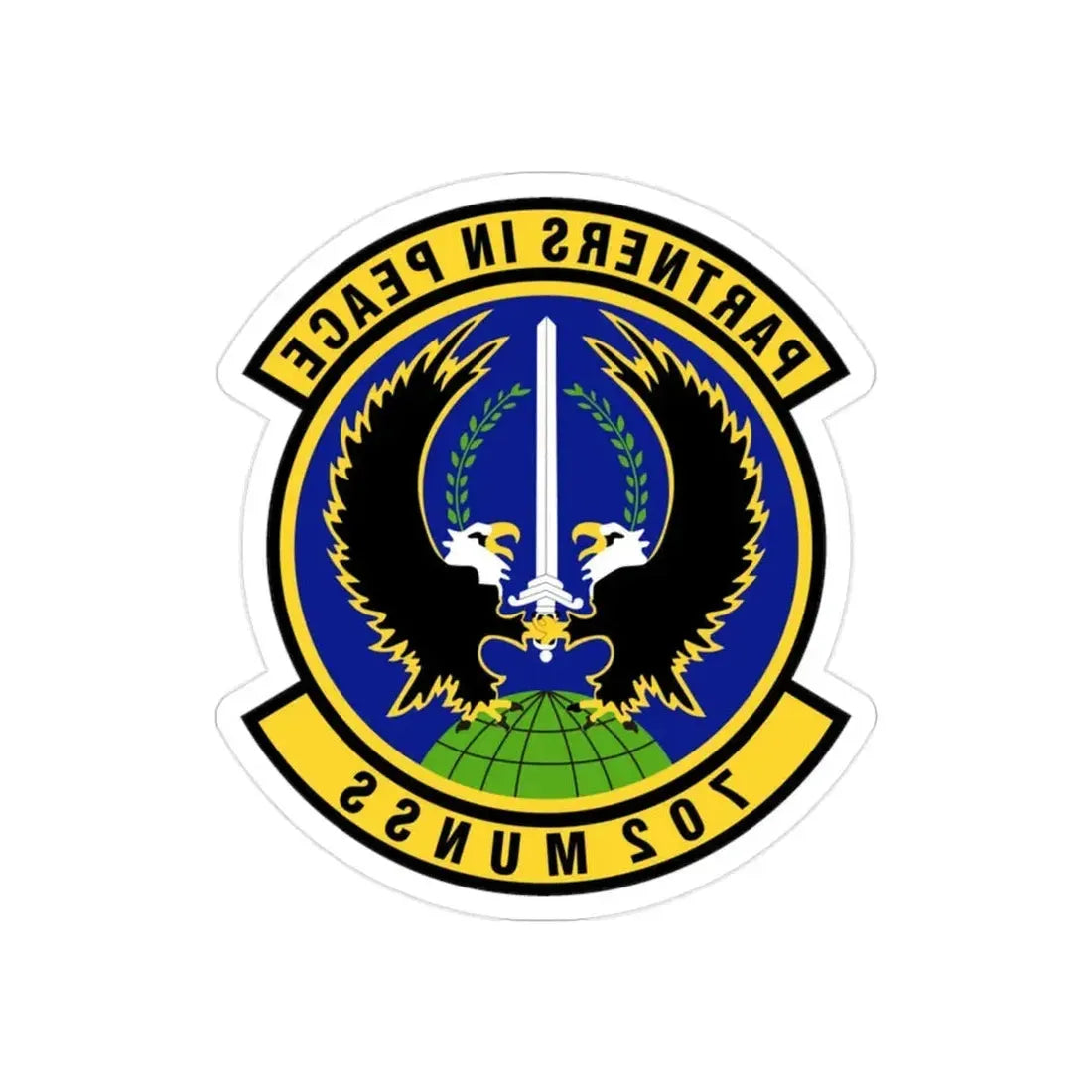 702d Munitions Support Squadron (U.S. Air Force) REVERSE PRINT Transparent Die-Cut STICKER - The Sticker Space