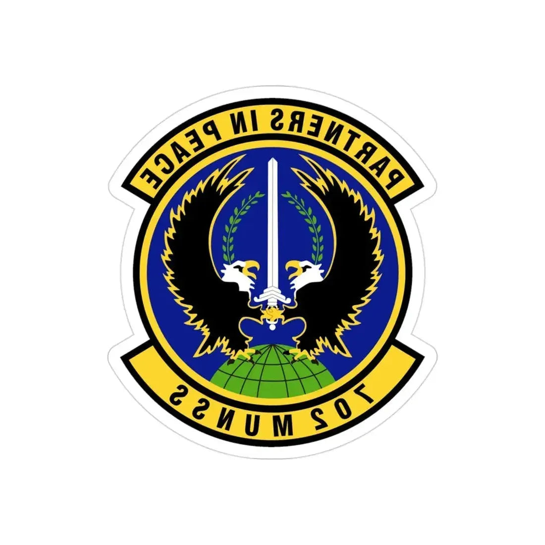 702d Munitions Support Squadron (U.S. Air Force) REVERSE PRINT Transparent Die-Cut STICKER - The Sticker Space