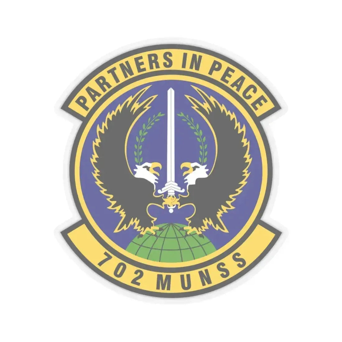 702d Munitions Support Squadron (U.S. Air Force) STICKER Vinyl Kiss-Cut Decal 3 Inch Transparent - The Sticker Space