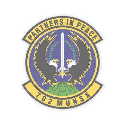702d Munitions Support Squadron (U.S. Air Force) STICKER Vinyl Kiss-Cut Decal 3 Inch Transparent - The Sticker Space