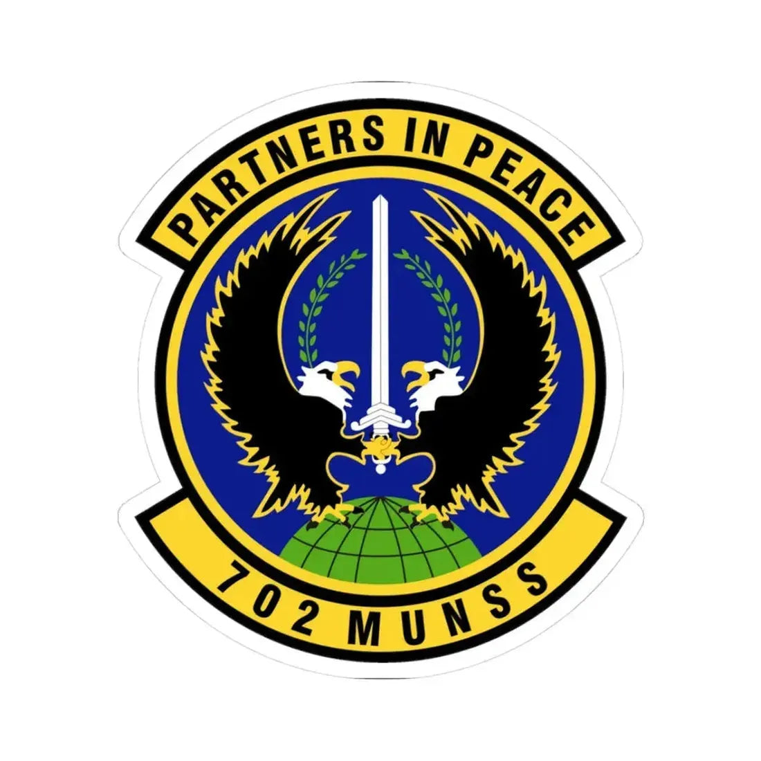 702d Munitions Support Squadron (U.S. Air Force) STICKER Vinyl Kiss-Cut Decal 3 Inch White - The Sticker Space