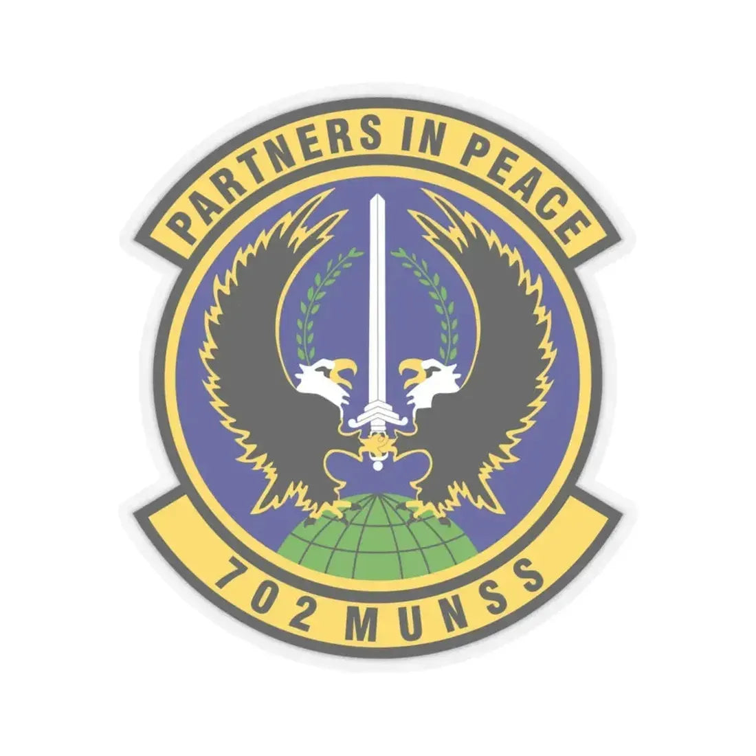 702d Munitions Support Squadron (U.S. Air Force) STICKER Vinyl Kiss-Cut Decal 4 Inch Transparent - The Sticker Space