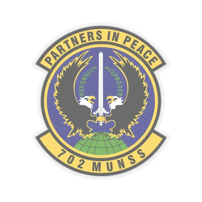 702d Munitions Support Squadron (U.S. Air Force) STICKER Vinyl Kiss-Cut Decal 4 Inch Transparent - The Sticker Space