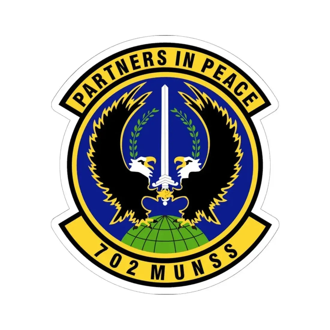 702d Munitions Support Squadron (U.S. Air Force) STICKER Vinyl Kiss-Cut Decal 6 Inch White - The Sticker Space