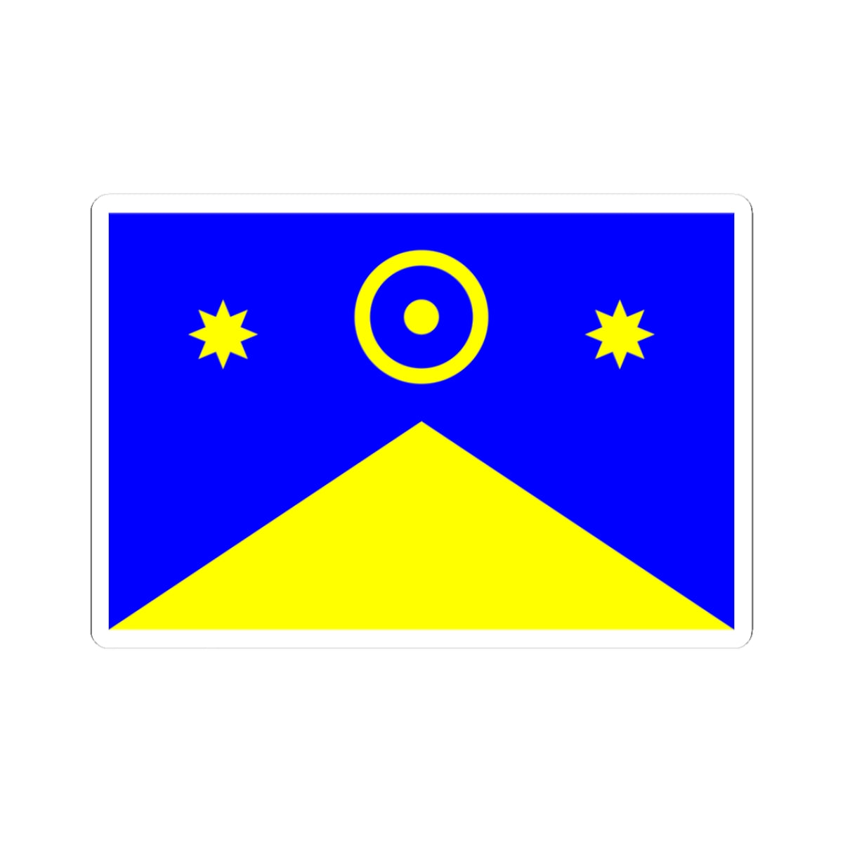 Flag of Novoukrainka raion (Ukraine) STICKER Vinyl Kiss-Cut Decal