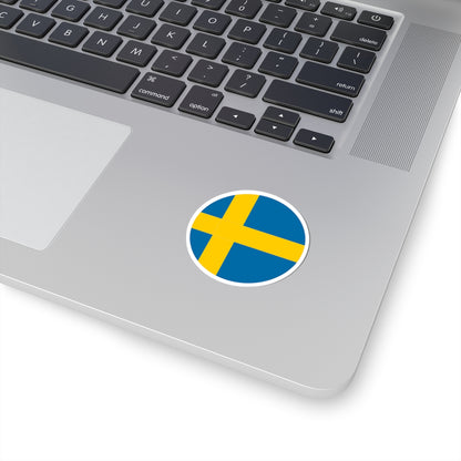 Sweden flag orb icon (Sweden) STICKER Vinyl Kiss-Cut Decal