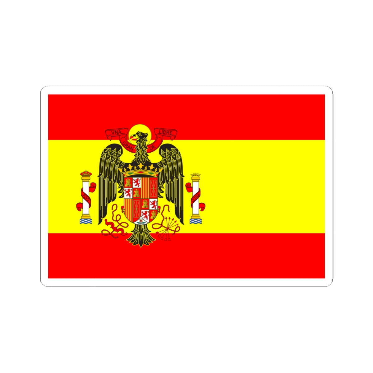 Flag of Spain under Franco (Spain) STICKER Vinyl Kiss-Cut Decal