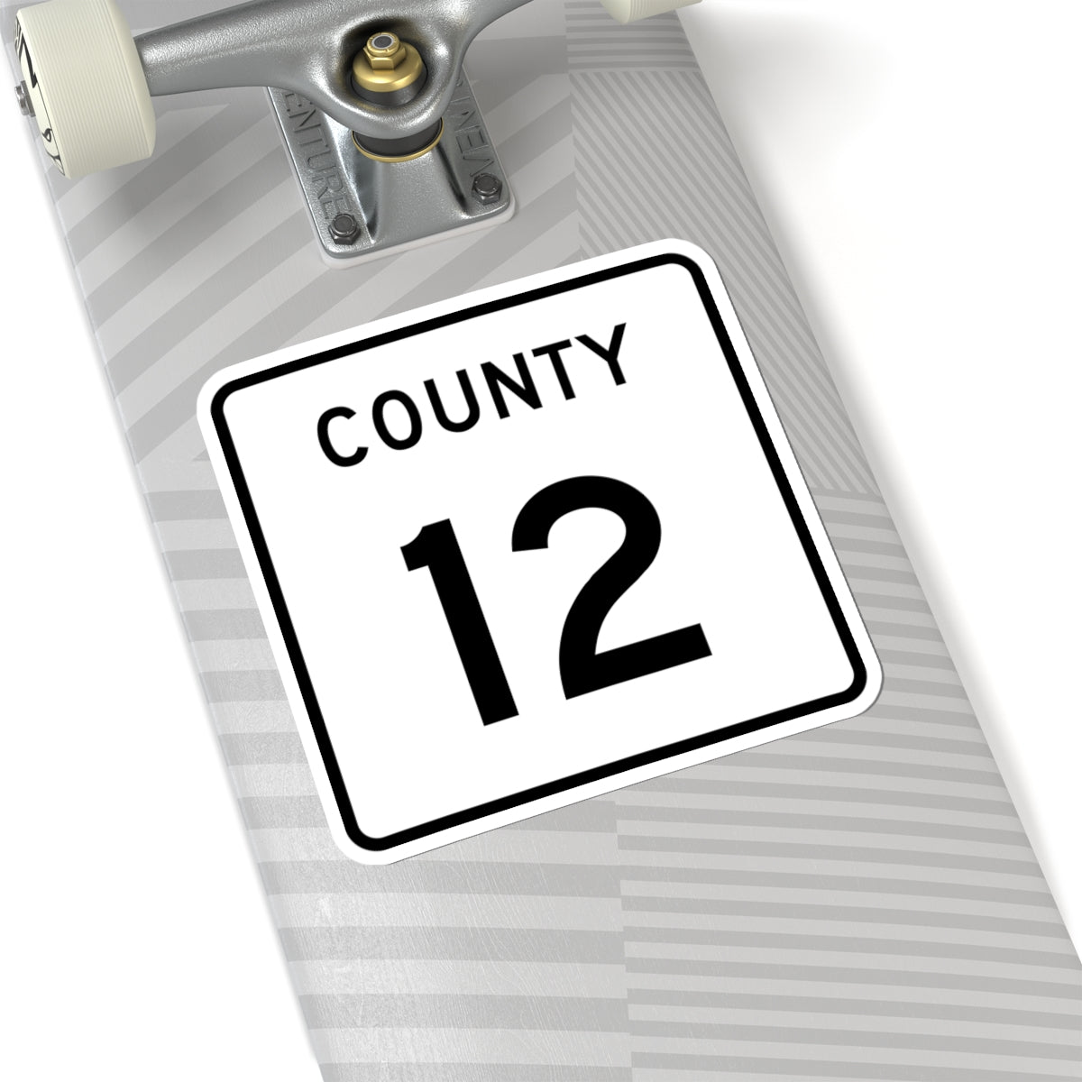 County 12 square (Minnesota) (Road Sign) STICKER Vinyl Kiss-Cut Decal