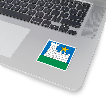 Flag of Bishop Bernard Fellay (Switzerland) STICKER Vinyl Kiss-Cut Decal
