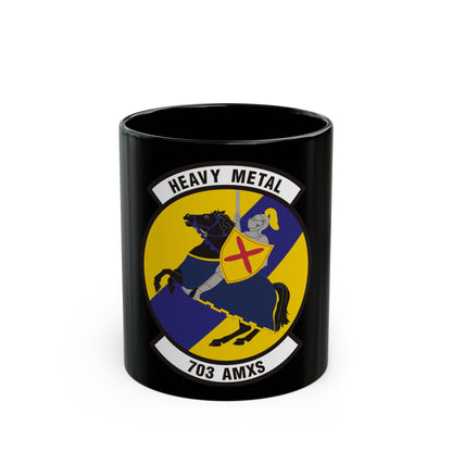 703d Aircraft Maintenance Squadron (U.S. Air Force) Black Coffee Mug-11oz-The Sticker Space