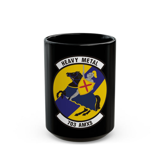 703d Aircraft Maintenance Squadron (U.S. Air Force) Black Coffee Mug-15oz-The Sticker Space