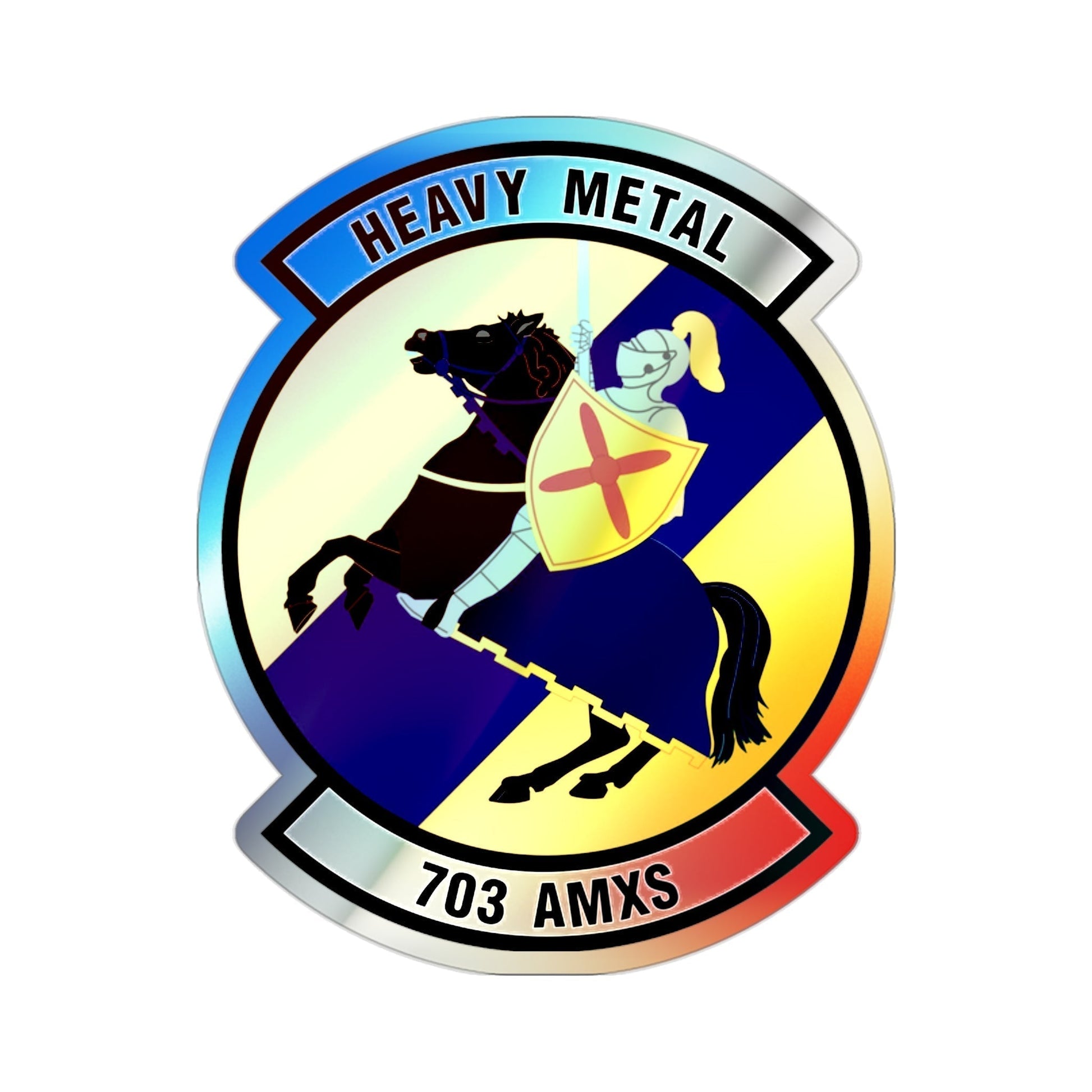 703d Aircraft Maintenance Squadron (U.S. Air Force) Holographic STICKER Die-Cut Vinyl Decal-2 Inch-The Sticker Space