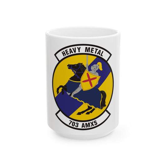 703d Aircraft Maintenance Squadron (U.S. Air Force) White Coffee Mug-15oz-The Sticker Space