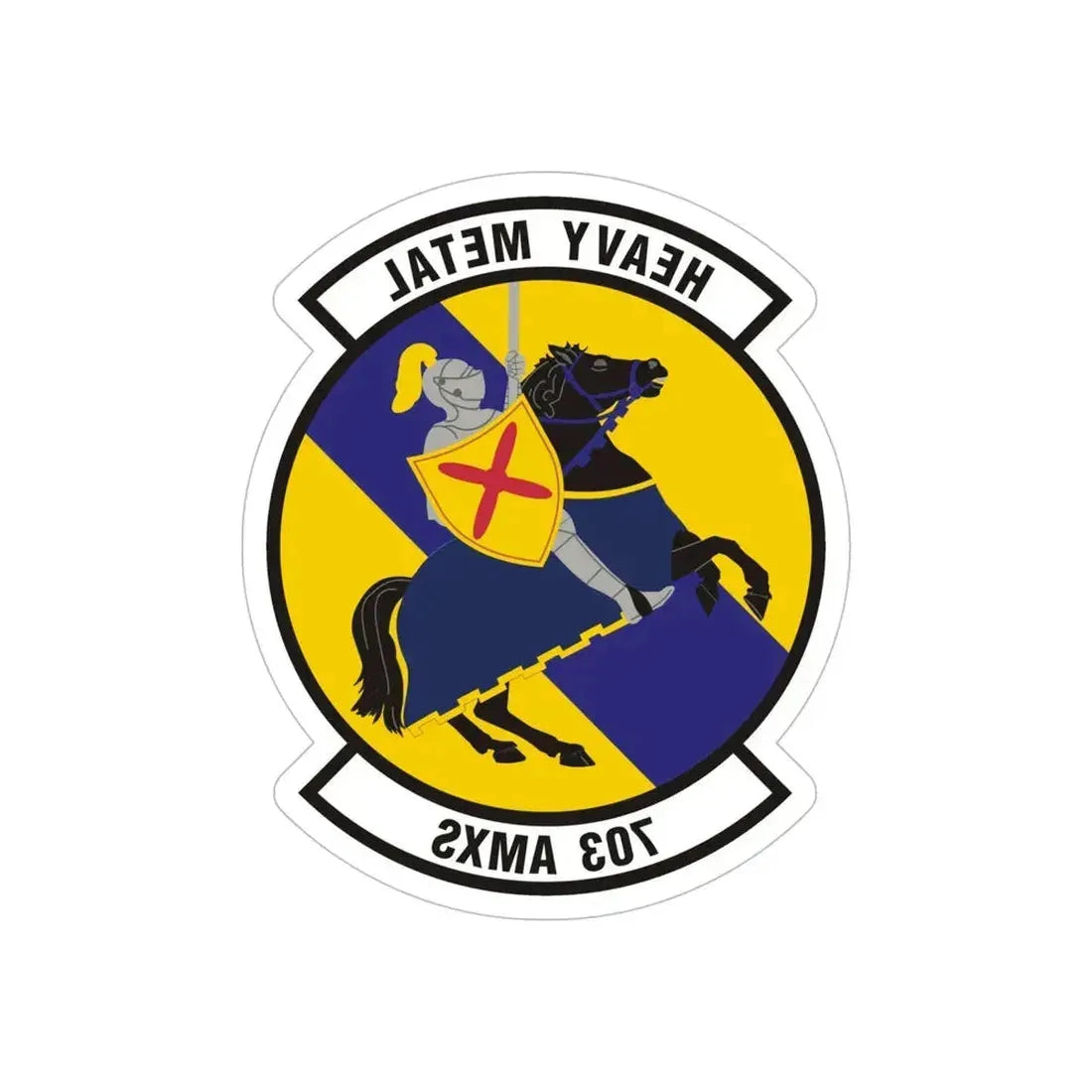 703d Aircraft Maintenance Squadron (U.S. Air Force) REVERSE PRINT Transparent Die-Cut STICKER 6 Inch Die-Cut Transparent - The Sticker Space