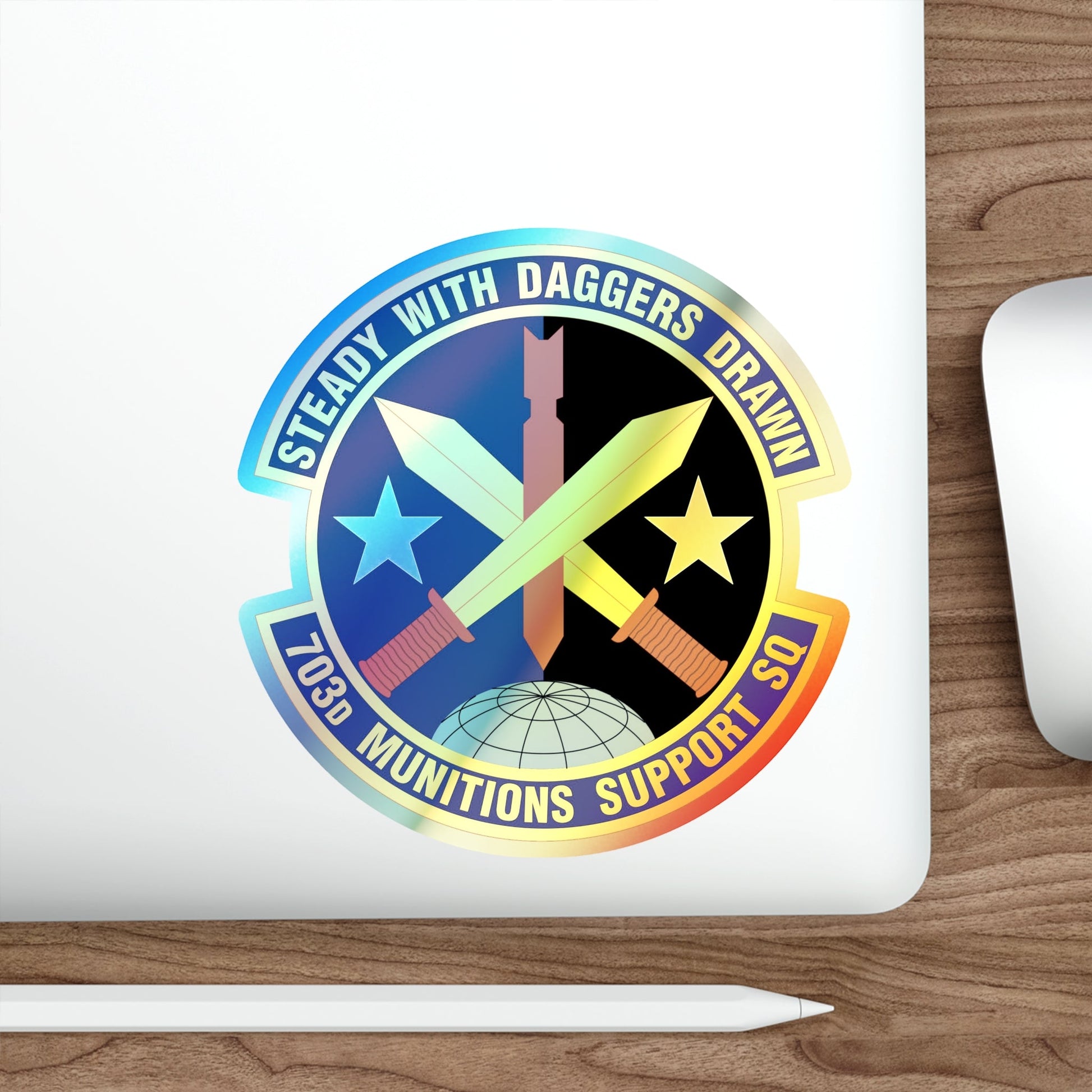 703d Munitions Support Squadron (U.S. Air Force) Holographic STICKER Die-Cut Vinyl Decal-The Sticker Space