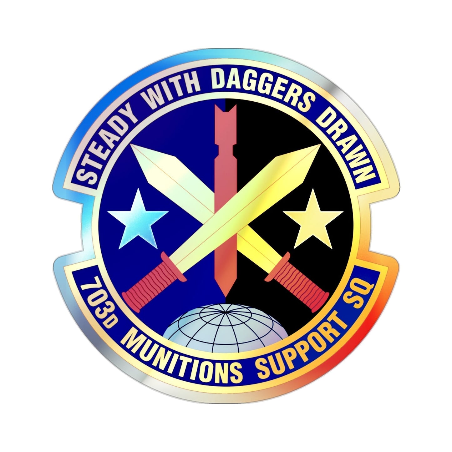 703d Munitions Support Squadron (U.S. Air Force) Holographic STICKER Die-Cut Vinyl Decal-2 Inch-The Sticker Space