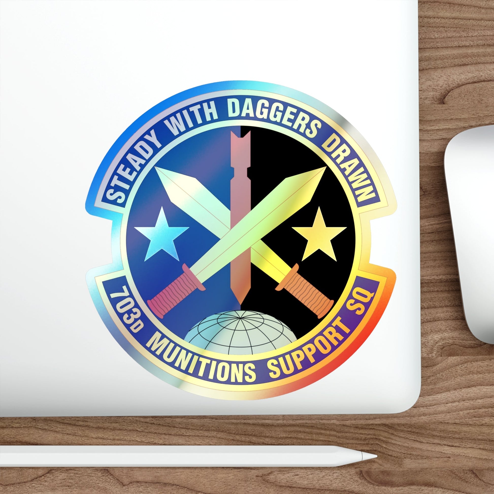 703d Munitions Support Squadron (U.S. Air Force) Holographic STICKER Die-Cut Vinyl Decal-The Sticker Space