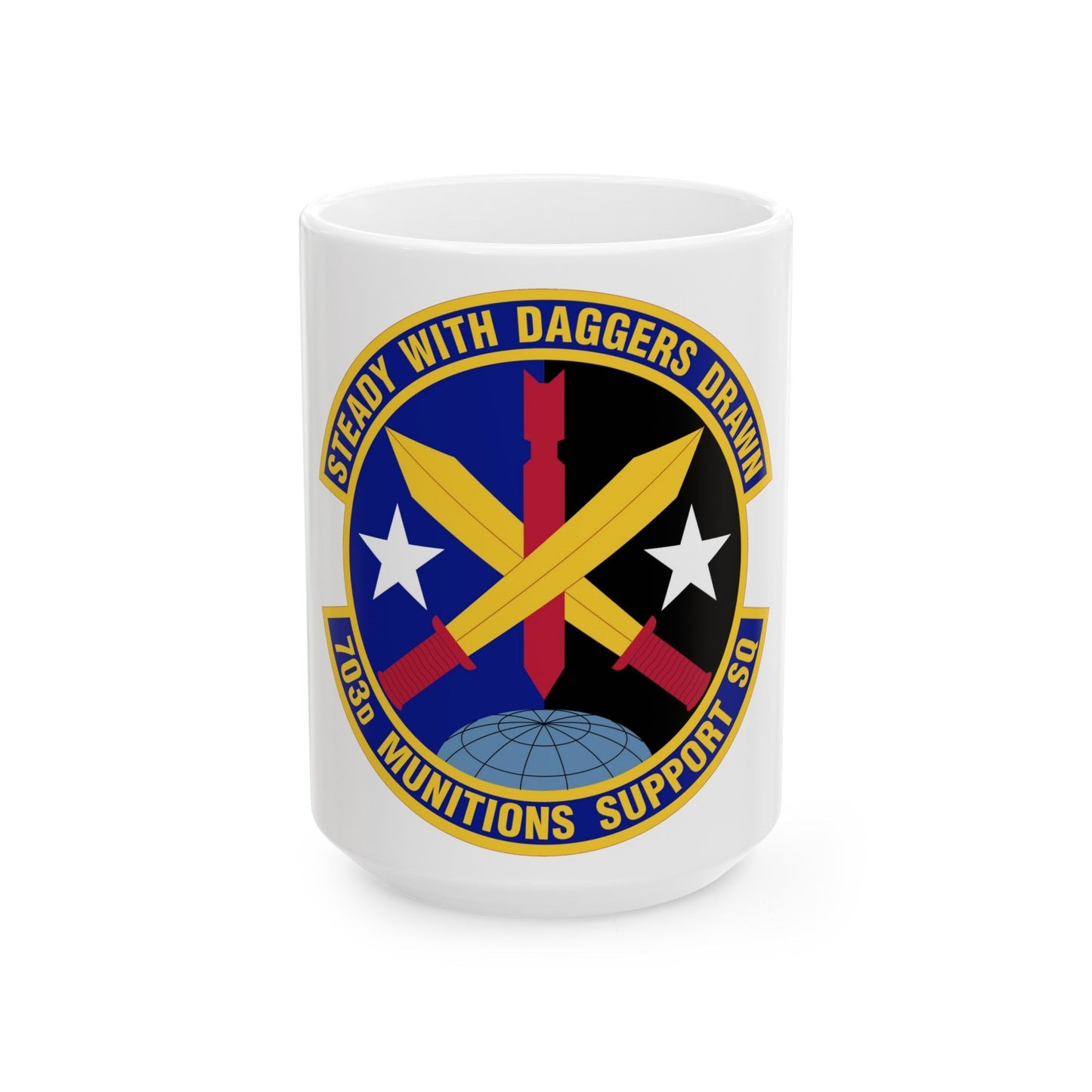 703d Munitions Support Squadron (U.S. Air Force) White Coffee Mug-15oz-The Sticker Space