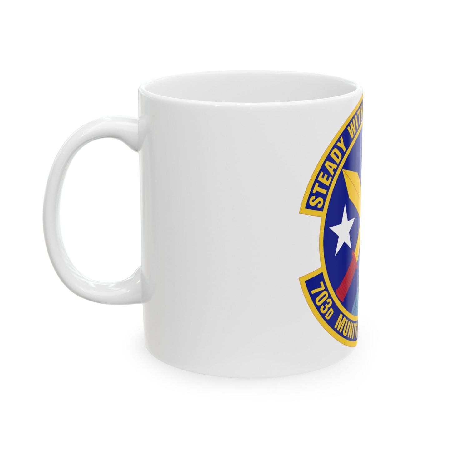 703d Munitions Support Squadron (U.S. Air Force) White Coffee Mug-The Sticker Space