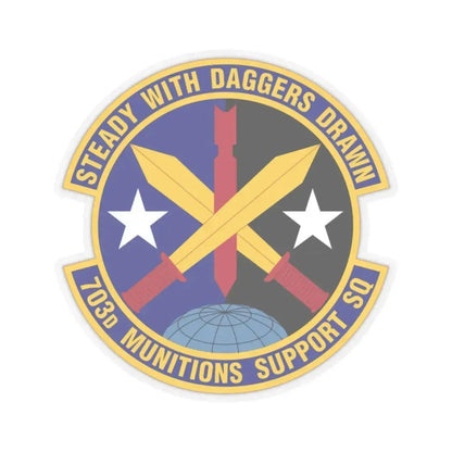 703d Munitions Support Squadron (U.S. Air Force) STICKER Vinyl Kiss-Cut Decal 2 Inch Transparent - The Sticker Space