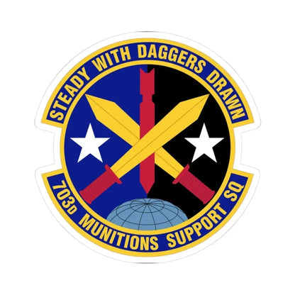 703d Munitions Support Squadron (U.S. Air Force) STICKER Vinyl Kiss-Cut Decal 3 Inch White - The Sticker Space