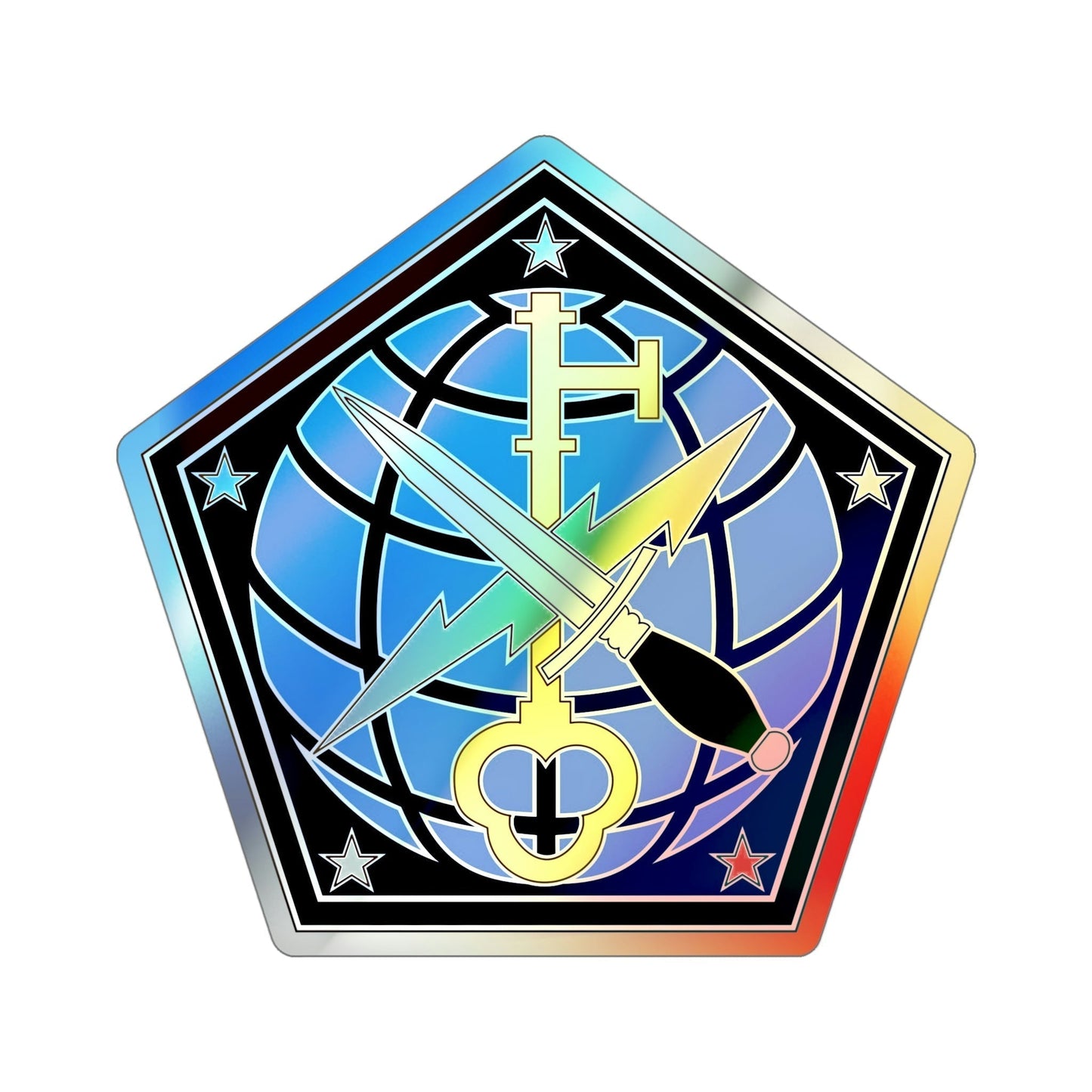 704 Military Intelligence Brigade (U.S. Army) Holographic STICKER Die-Cut Vinyl Decal-5 Inch-The Sticker Space