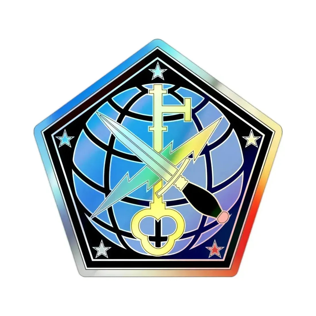 704 Military Intelligence Brigade (U.S. Army) Holographic STICKER Die-Cut Vinyl Decal 2 Inch Holographic - The Sticker Space