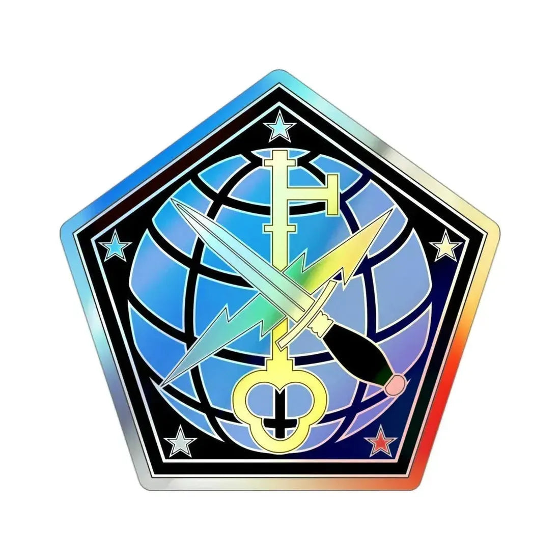 704 Military Intelligence Brigade (U.S. Army) Holographic STICKER Die-Cut Vinyl Decal 3 Inch Holographic - The Sticker Space