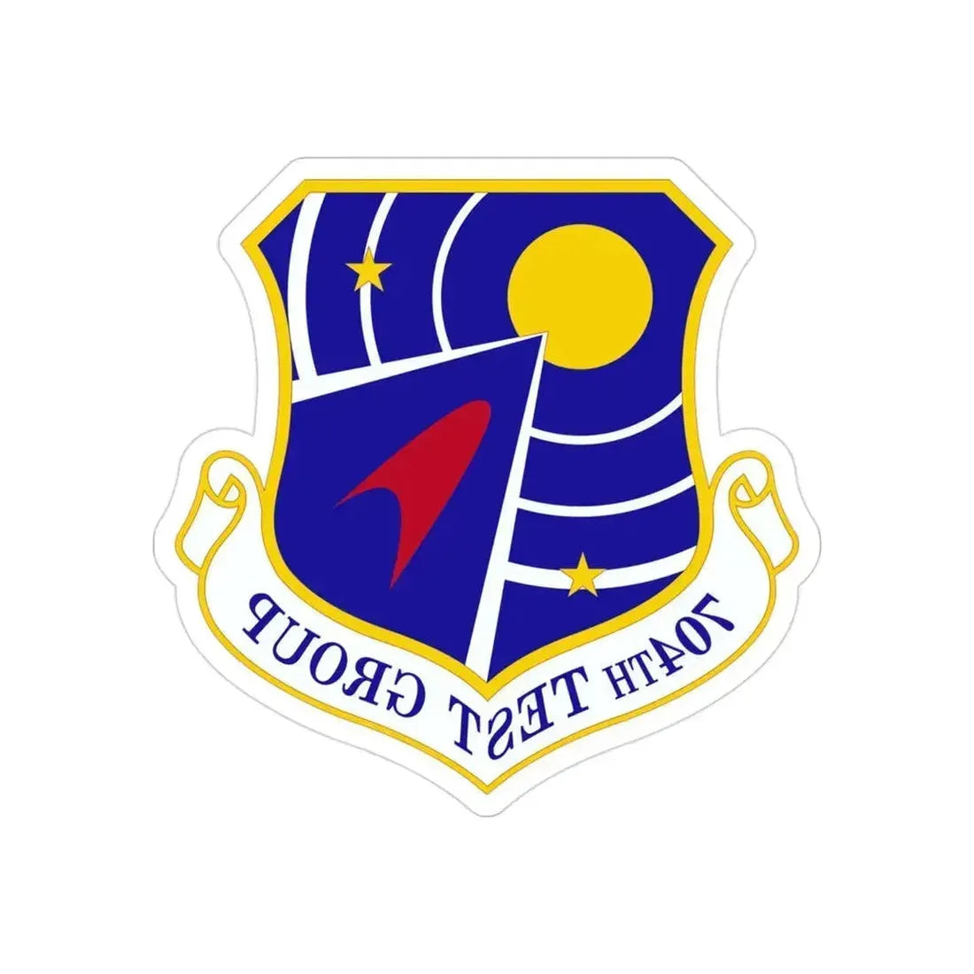 704 Test Group AFMC (U.S. Air Force) REVERSE PRINT Transparent Die-Cut STICKER 3 Inch Die-Cut Transparent - The Sticker Space