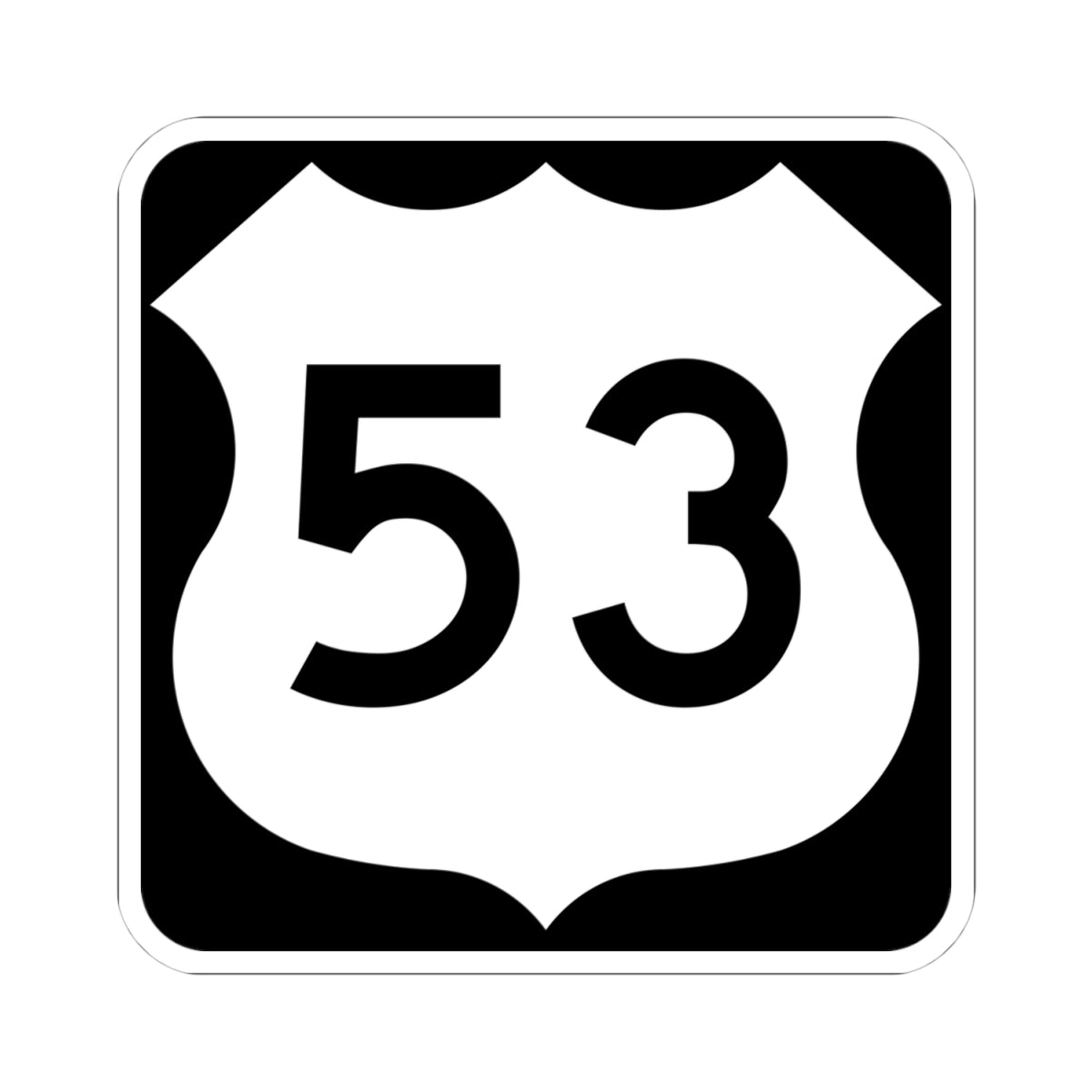 US 53 MN 1961 (Minnesota) (Road Sign) STICKER Vinyl Kiss-Cut Decal