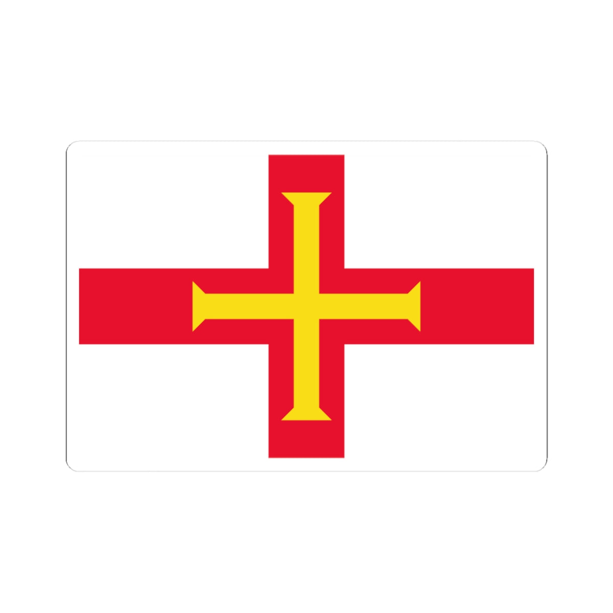 Flag of Guernsey (United Kingdom) STICKER Vinyl Kiss-Cut Decal