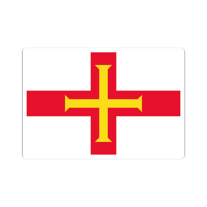 Flag of Guernsey (United Kingdom) STICKER Vinyl Kiss-Cut Decal