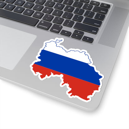 Flag-map of South Ossetia-Russia (Russia) STICKER Vinyl Kiss-Cut Decal