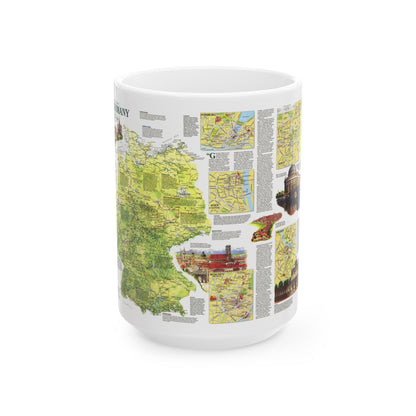 Germany - A Traveller's Map (1991) (Map) White Coffee Mug-15oz-The Sticker Space