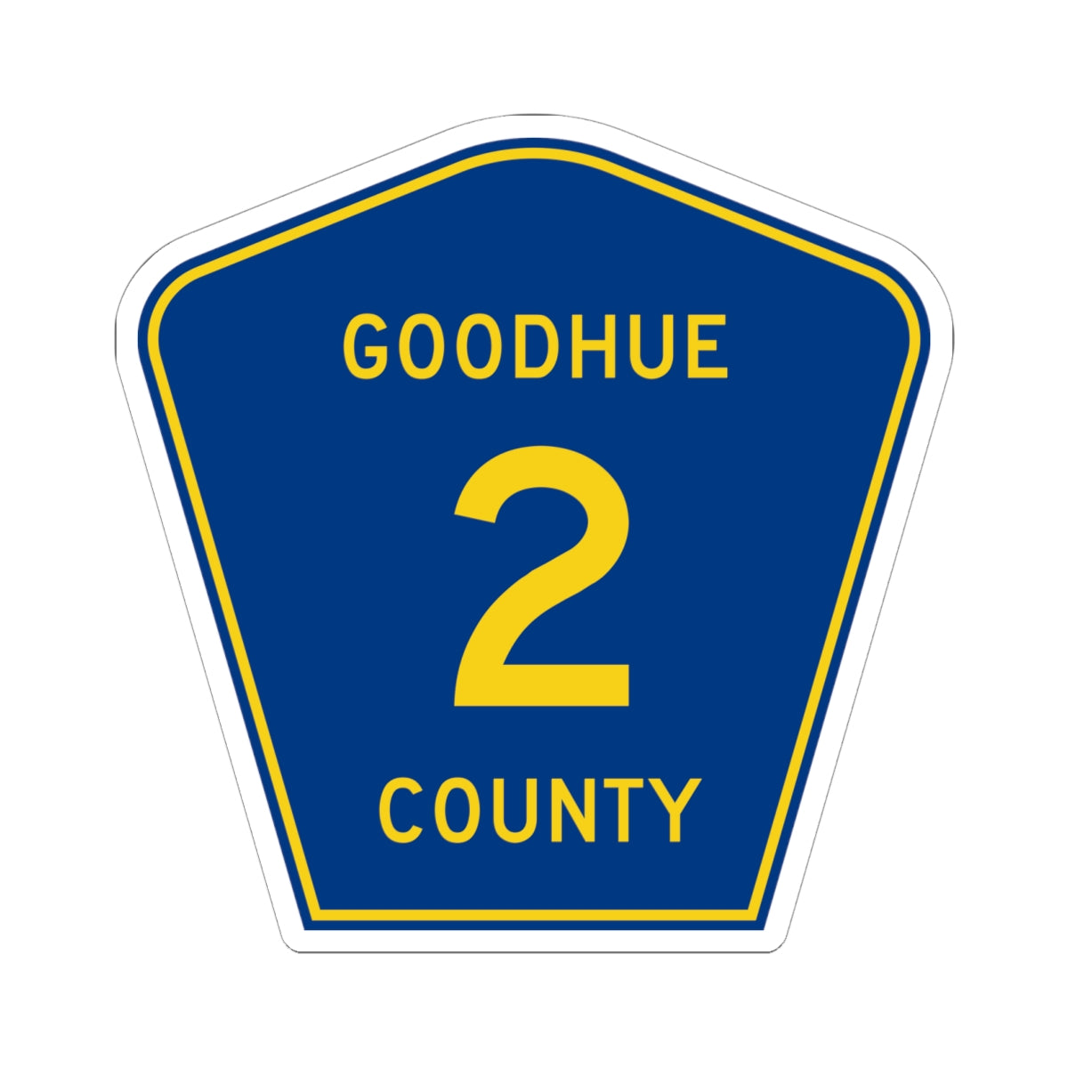 Goodhue County Route 2 (Minnesota) (Road Sign) STICKER Vinyl Kiss-Cut Decal