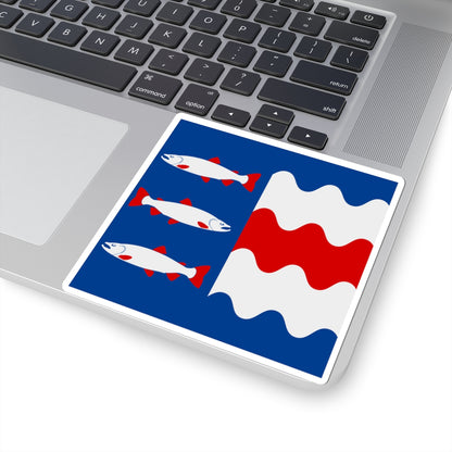 Vasternorrlands lan vapenflagga (Sweden) STICKER Vinyl Kiss-Cut Decal