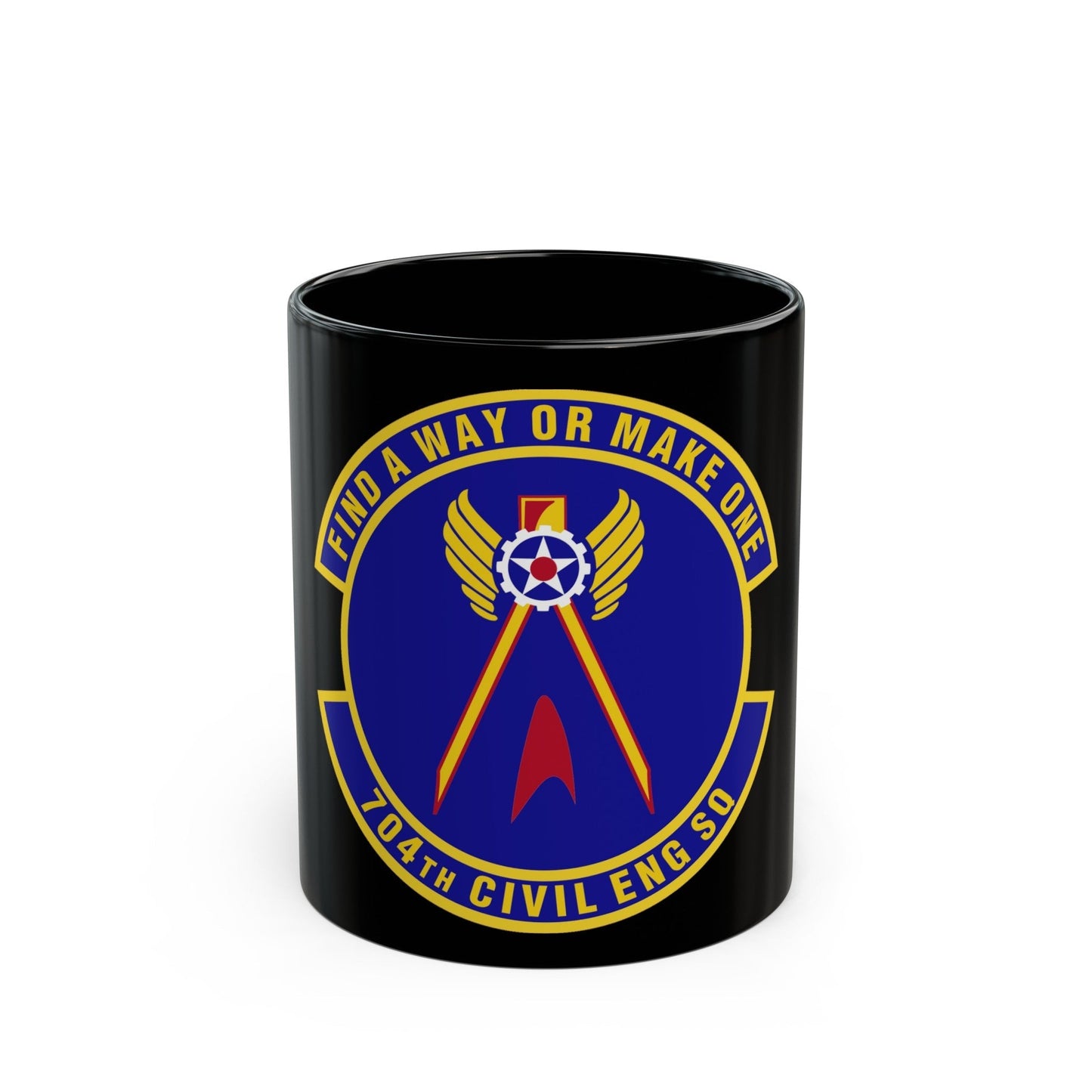 704th Civil Engineer Squadron (U.S. Air Force) Black Coffee Mug-11oz-The Sticker Space