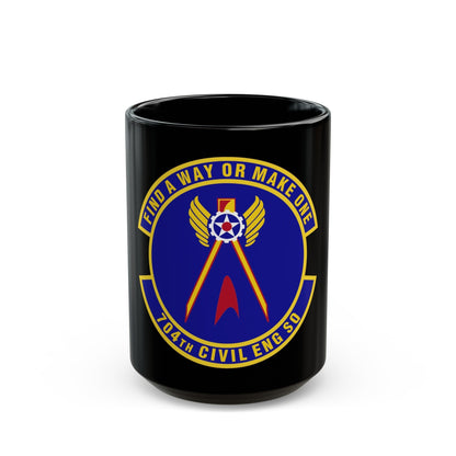 704th Civil Engineer Squadron (U.S. Air Force) Black Coffee Mug-15oz-The Sticker Space