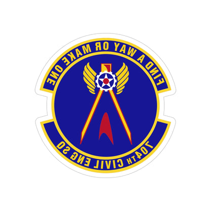 704th Civil Engineer Squadron (U.S. Air Force) REVERSE PRINT Transparent STICKER-5" × 5"-The Sticker Space