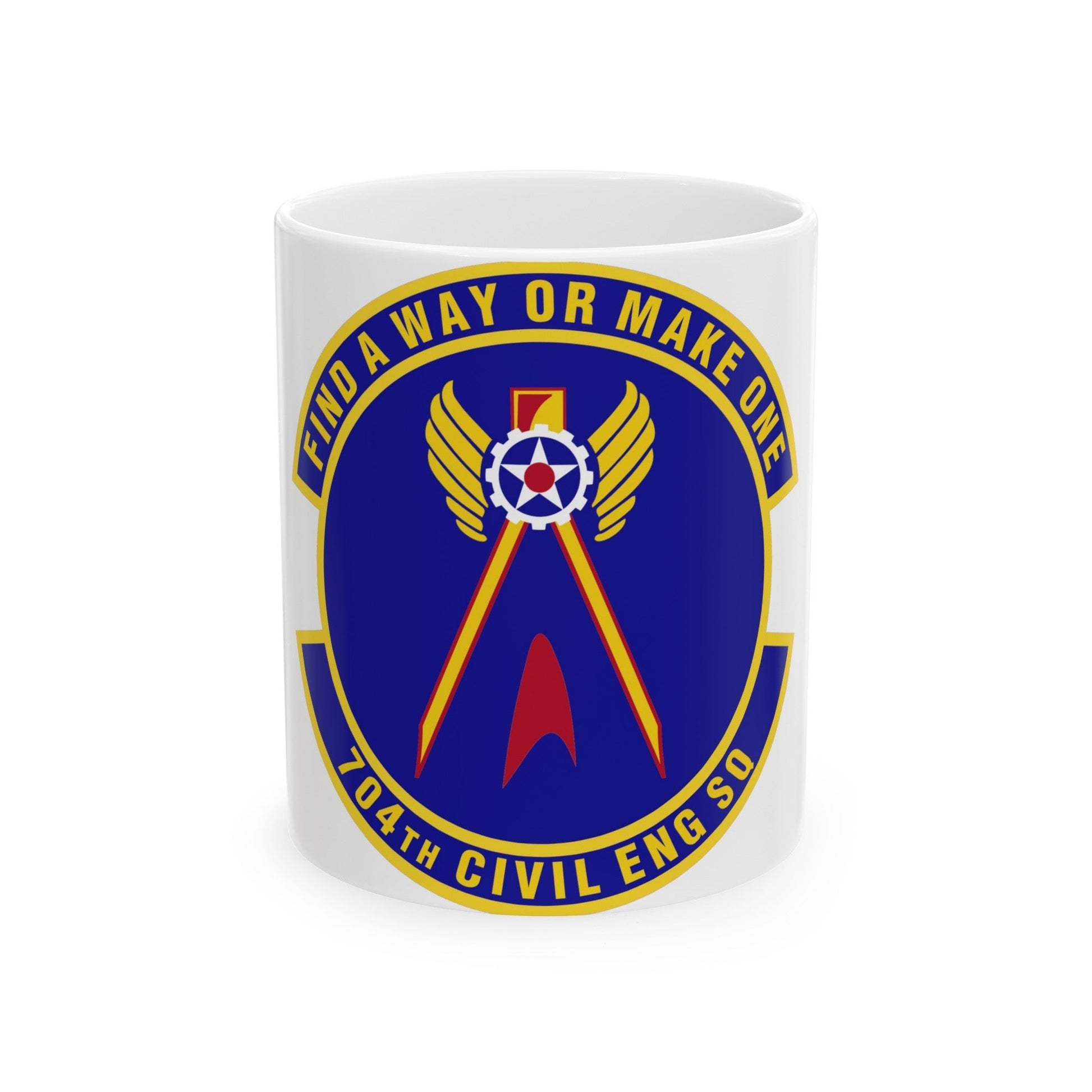 704th Civil Engineer Squadron (U.S. Air Force) White Coffee Mug-11oz-The Sticker Space