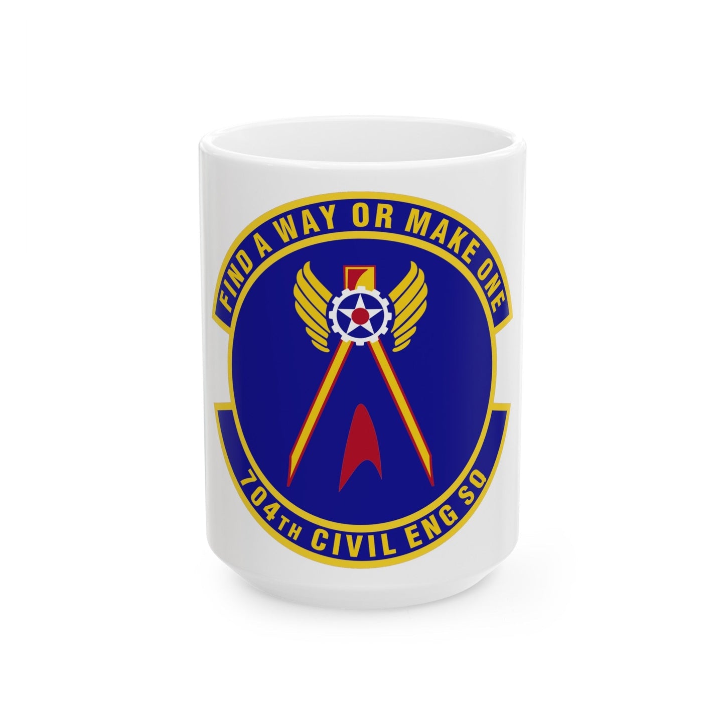 704th Civil Engineer Squadron (U.S. Air Force) White Coffee Mug-15oz-The Sticker Space