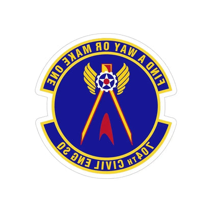 704th Civil Engineer Squadron (U.S. Air Force) REVERSE PRINT Transparent Die-Cut STICKER - The Sticker Space