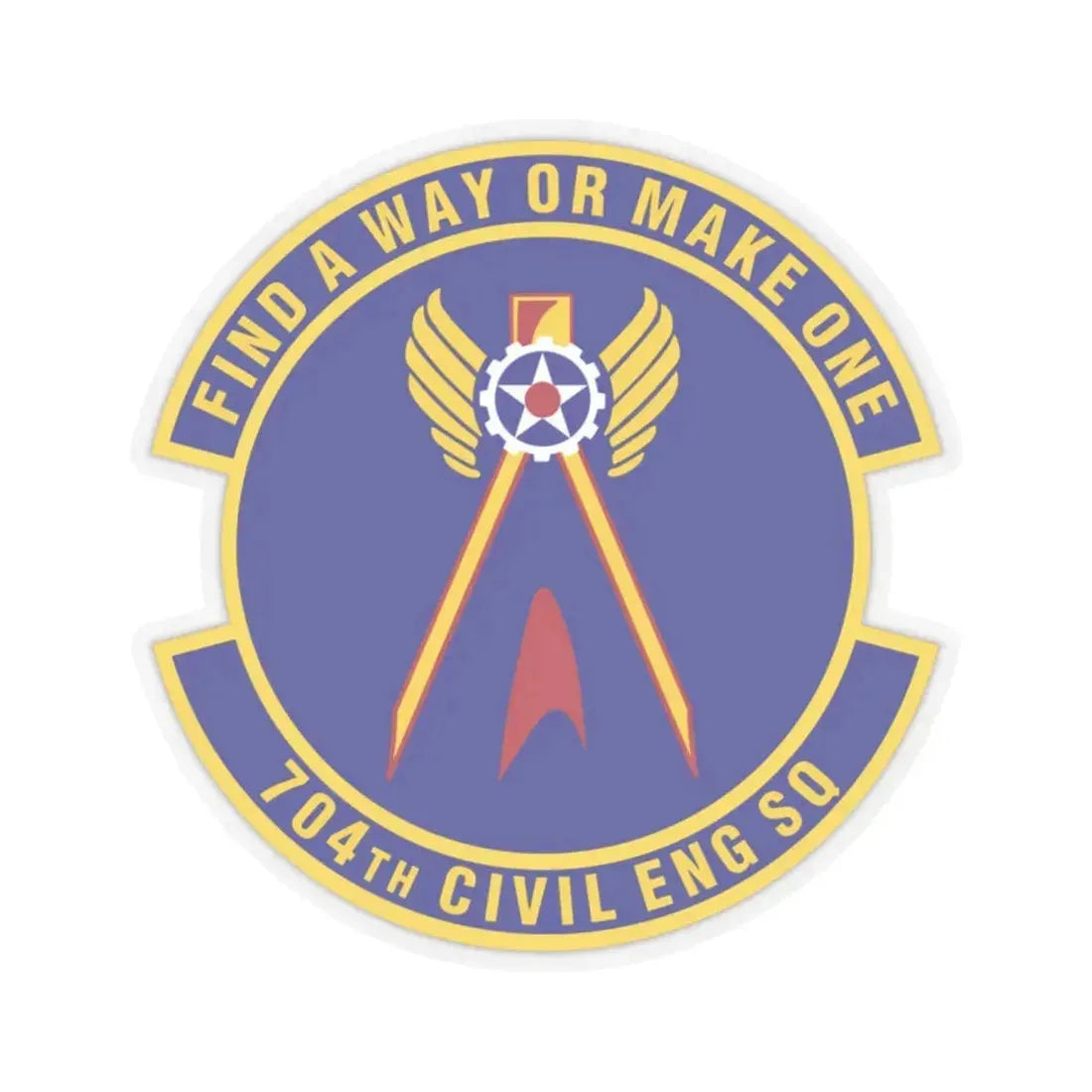 704th Civil Engineer Squadron (U.S. Air Force) STICKER Vinyl Kiss-Cut Decal 2 Inch Transparent - The Sticker Space