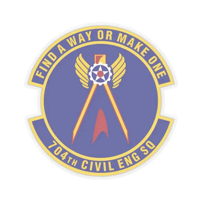704th Civil Engineer Squadron (U.S. Air Force) STICKER Vinyl Kiss-Cut Decal 2 Inch Transparent - The Sticker Space