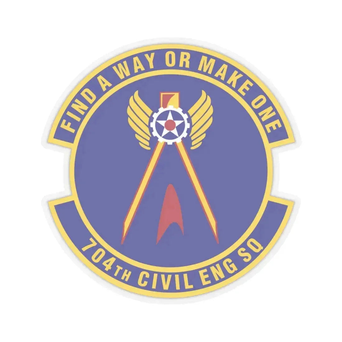 704th Civil Engineer Squadron (U.S. Air Force) STICKER Vinyl Kiss-Cut Decal 3 Inch Transparent - The Sticker Space