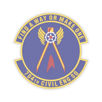704th Civil Engineer Squadron (U.S. Air Force) STICKER Vinyl Kiss-Cut Decal 3 Inch Transparent - The Sticker Space
