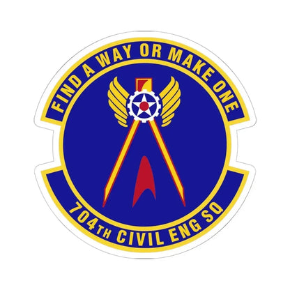 704th Civil Engineer Squadron (U.S. Air Force) STICKER Vinyl Kiss-Cut Decal 6 Inch White - The Sticker Space