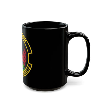 704th Communications Squadron (U.S. Air Force) Black Coffee Mug-The Sticker Space