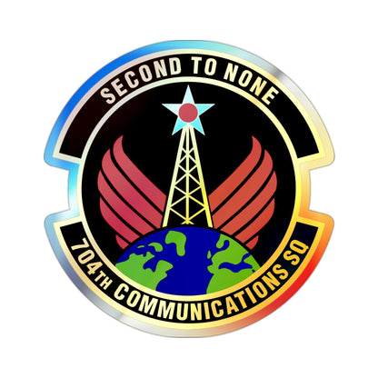 704th Communications Squadron (U.S. Air Force) Holographic STICKER Die-Cut Vinyl Decal-2 Inch-The Sticker Space