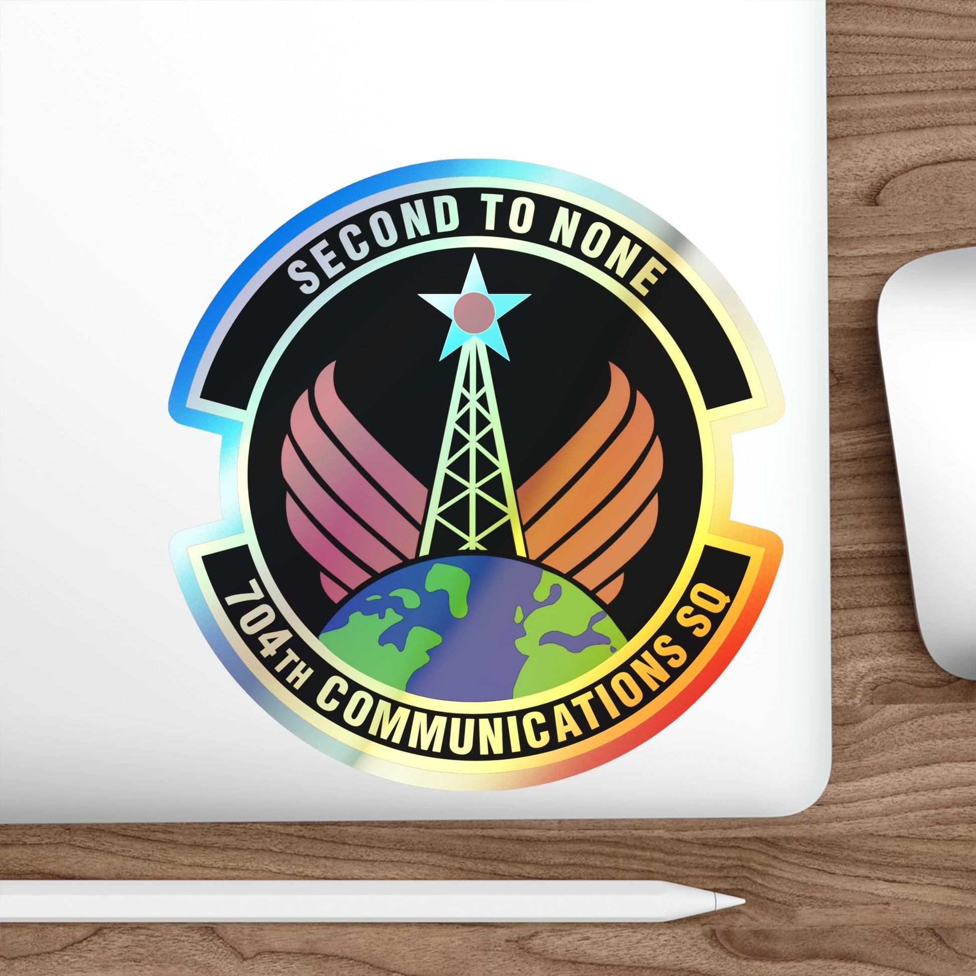 704th Communications Squadron (U.S. Air Force) Holographic STICKER Die-Cut Vinyl Decal-The Sticker Space